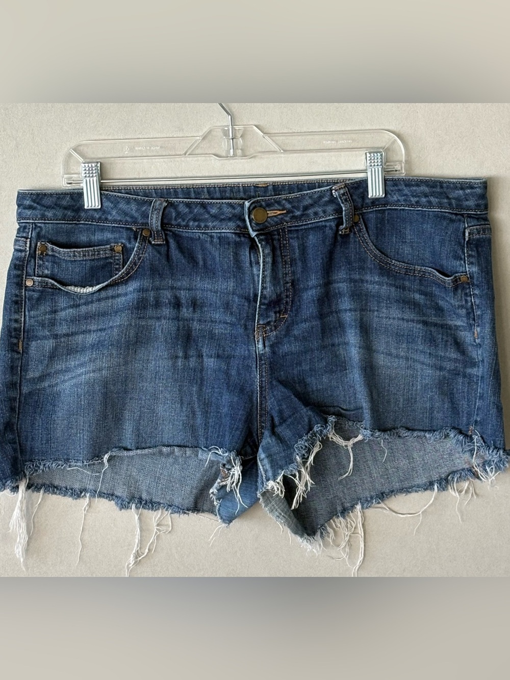 Women's Dark Blue Denim shorty Cutoff Shorts Jennifer Lopez 16